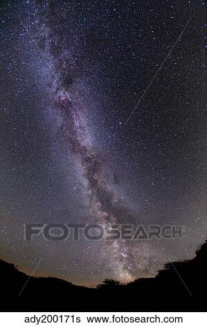 Stock Photograph - The summer Milky Way in southern Alberta, Canada.. Fotosearch