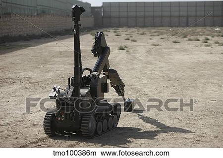 The tEODor heavy-duty bomb disposal robot. View Large Photo Image Picture - The tEODor heavy-duty bomb disposal robot.. Fotosearch