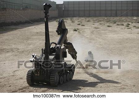 Picture - The tEODor heavy-duty bomb disposal robot.. Fotosearch