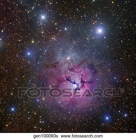 The Trifid Nebula located in Sagittarius. View Large Photo Image Stock Photograph - The Trifid Nebula located in Sagittarius.. Fotosearch