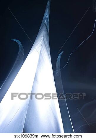 The U. S. Air Force Memorial stands illuminated at night. View Large Photo Image Picture - The U. S. Air Force Memorial stands illuminated at night.. Fotosearch