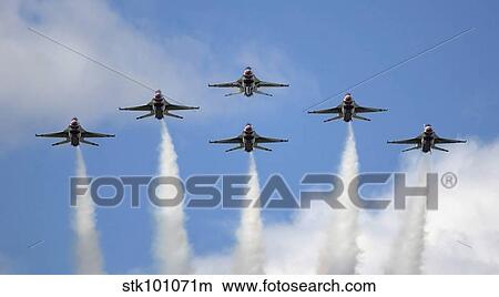 Picture - The United States Air Force Demonstration Team Thunderbirds. Fotosearch