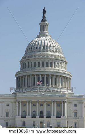 The United States Capitol building dome and statue. View Large Photo Image Picture - The United States Capitol building dome and statue.. Fotosearch