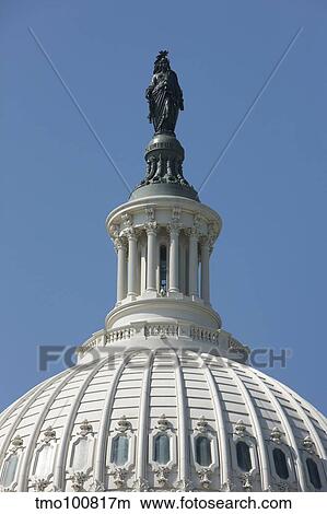 The United States Capitol building dome and statue. View Large Photo Image Picture - The United States Capitol building dome and statue.. Fotosearch