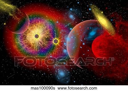 Stock Illustration - The universe in a perpetual state of chaos.. Fotosearch