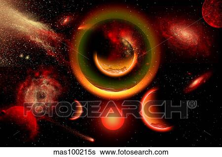 Stock Illustration - The universe is a place of intense color and beauty.. Fotosearch