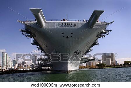 The USS Midway berthed pierside. View Large Photo Image Picture - The USS Midway berthed pierside.. Fotosearch