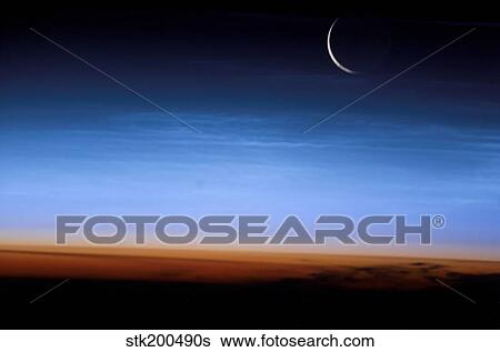 This image shows the limb of the Earth at the bottom transitioning into the orange-colored troposphere. View Large Photo Image Stock Photograph - This image shows the limb of the Earth at the bottom transitioning into the orange-colored troposphere.. Fotosearch