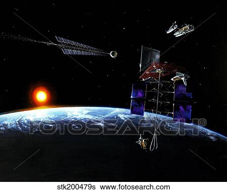 This painting shows the beginning of a mission to an Earth-approaching asteroid. View Large Illustration Stock Illustration - This painting shows the beginning of a mission to an Earth-approaching asteroid.. Fotosearch