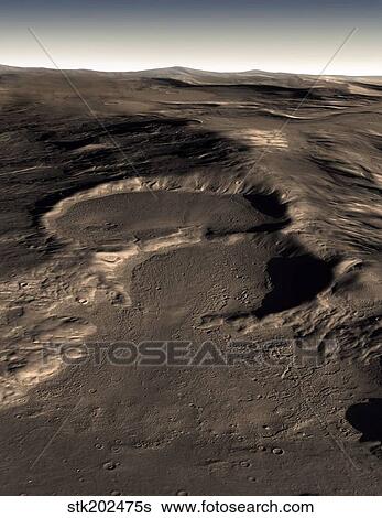 Three craters in the eastern Hellas region of Mars. View Large Photo Image Stock Photograph - Three craters in the eastern Hellas region of Mars.. Fotosearch