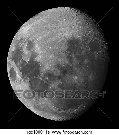 Three Quarter Moon View Large Photo Image Stock Photograph - Three Quarter Moon. Fotosearch