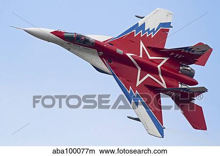 Top view of a Russian MiG-29OVT aerobatic aircraft. View Large Photo Image Picture - Top view of a Russian MiG-29OVT aerobatic aircraft.. Fotosearch