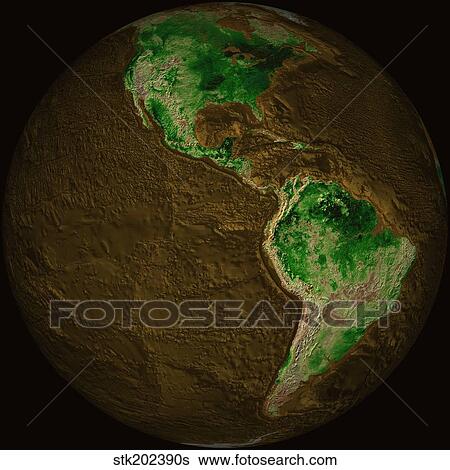 Topographic Map of Earth View Large Photo Image Stock Photograph - Topographic Map of Earth. Fotosearch
