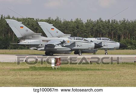 Tornado aircraft of the German Air Force at Lechfeld Airbase, Germany. View Large Photo Image Picture - Tornado aircraft of the German Air Force at Lechfeld Airbase, Germany.. Fotosearch