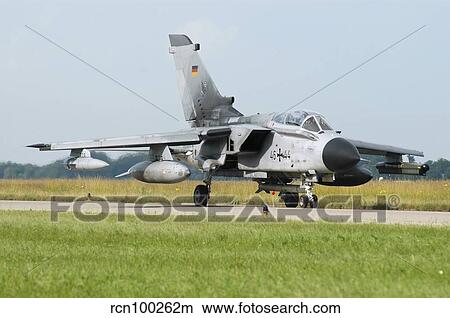 Tornado ECR of the German Air Force taxiing at Lechfeld Air Base. View Large Photo Image Picture - Tornado ECR of the German Air Force taxiing at Lechfeld Air Base.. Fotosearch