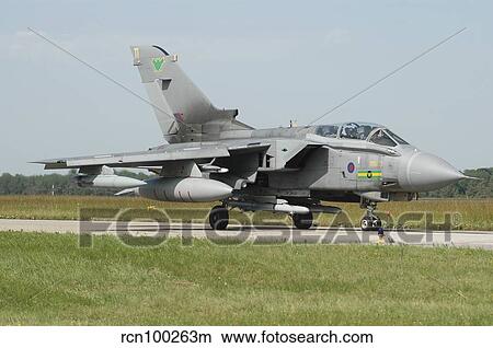 Picture - Tornado GR4 of the Royal Air Force armed with ALARM missiles.. Fotosearch