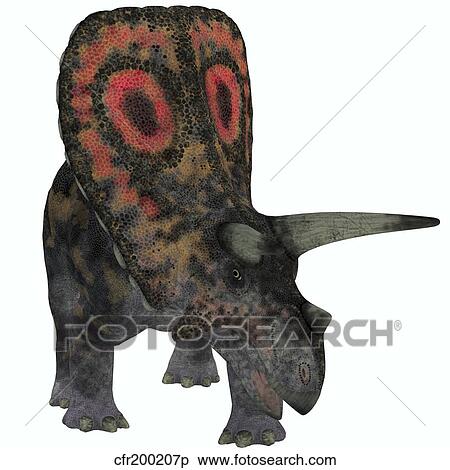 Torosaurus, a herbivorous dinosaur from the Late Cretaceous. View Large Illustration Stock Illustration - Torosaurus, a herbivorous dinosaur from the Late Cretaceous.. Fotosearch