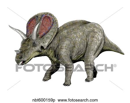 Torosaurus dinosaur. View Large Illustration Stock Illustration - Torosaurus dinosaur.. Fotosearch