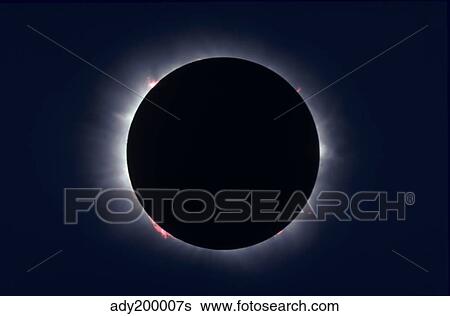 Stock Photograph - Total solar eclipse taken near Carberry, Manitoba, Canada.. Fotosearch