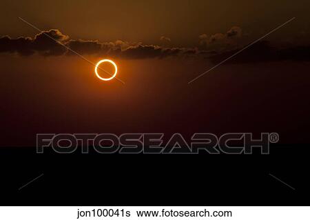 Totality during annular solar eclipse with ring of fire. View Large Photo Image Stock Photograph - Totality during annular solar eclipse with ring of fire.. Fotosearch