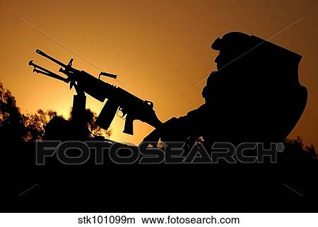 Traffic ceases at the Iraq border at sunset during Operation Iraqi Freedom. View Large Photo Image Picture - Traffic ceases at the Iraq border at sunset during Operation Iraqi Freedom.. Fotosearch