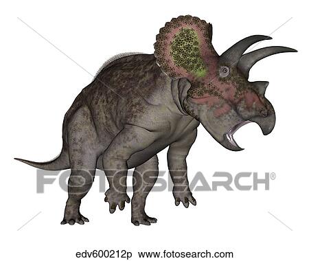 Triceratops dinosaur standing up. View Large Illustration Stock Illustration - Triceratops dinosaur standing up.. Fotosearch