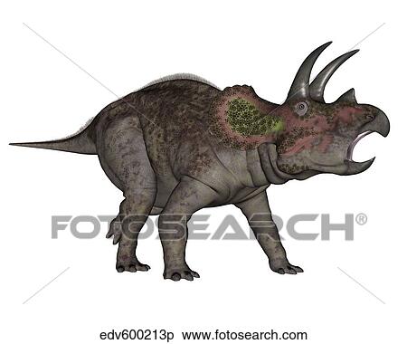 Triceratops dinosaur. View Large Illustration Stock Illustration - Triceratops dinosaur.. Fotosearch