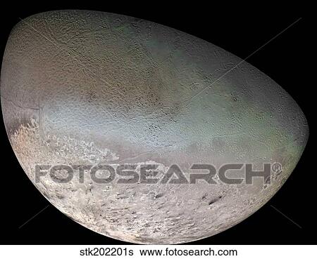 Triton, the largest moon of planet Neptune. View Large Photo Image Stock Photograph - Triton, the largest moon of planet Neptune.. Fotosearch