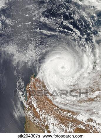 Tropical Cyclone Christine over Western Australia. View Large Photo Image Stock Photograph - Tropical Cyclone Christine over Western Australia.. Fotosearch