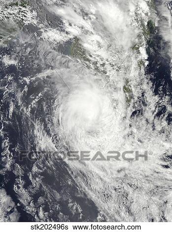Stock Photograph - Tropical Cyclone Fanele over Madagascar.. Fotosearch
