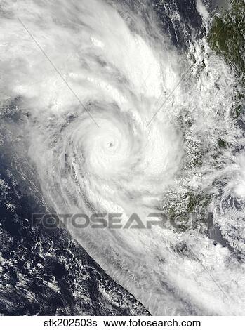 Stock Photograph - Tropical Cyclone Fanele over Madagascar.. Fotosearch