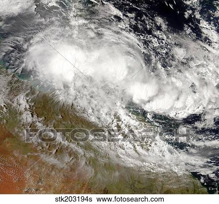 Tropical Cyclone Olga over northeast Australia. View Large Photo Image Stock Photograph - Tropical Cyclone Olga over northeast Australia.. Fotosearch