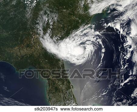 Tropical Storm Alberto swirls off the coast of Georgia. View Large Photo Image Stock Photograph - Tropical Storm Alberto swirls off the coast of Georgia.. Fotosearch