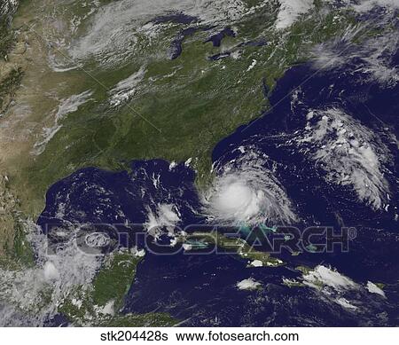 Stock Photograph - Tropical Storm Arthur off the approaching Florida.. Fotosearch