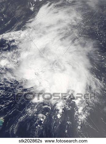 Stock Photograph - Tropical Storm Danny off the Bahamas.. Fotosearch