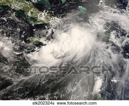 Tropical Storm Gustav in the Caribbean Sea. View Large Photo Image Stock Photograph - Tropical Storm Gustav in the Caribbean Sea.. Fotosearch