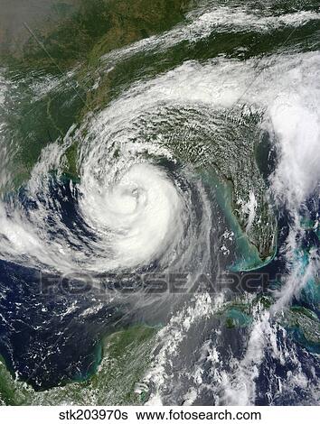 Stock Photograph - Tropical Storm Isaac moving through the Gulf of Mexico.. Fotosearch