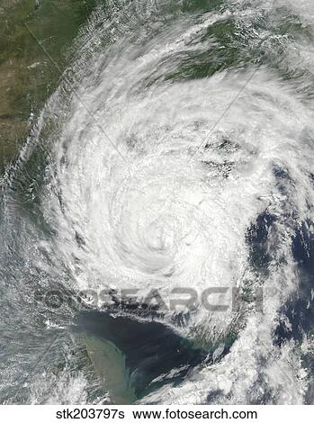 Stock Photograph - Tropical Storm Muifa over China and Korea.. Fotosearch
