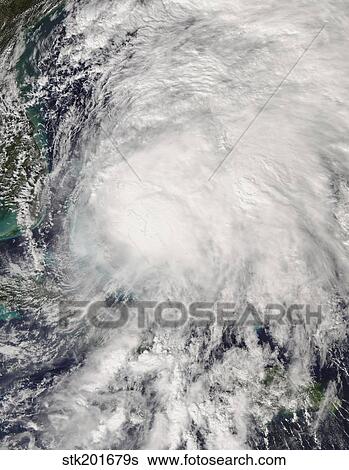 Stock Photograph - Tropical Storm Noel over the Bahamas.. Fotosearch