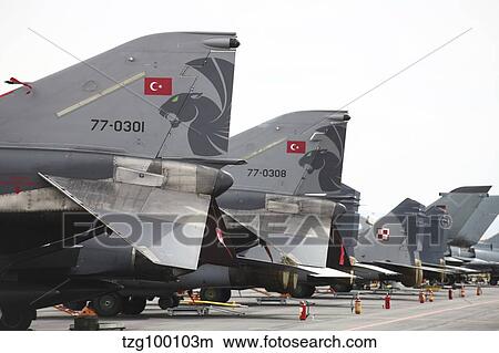 Turkish and Polish aircraft tails, Albacete Airfield, Spain. View Large Photo Image Picture - Turkish and Polish aircraft tails, Albacete Airfield, Spain.. Fotosearch