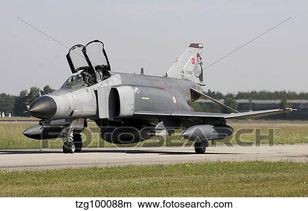 Turkish F-4E Phantom at Lechfeld Airfield, Germany. View Large Photo Image Picture - Turkish F-4E Phantom at Lechfeld Airfield, Germany.. Fotosearch