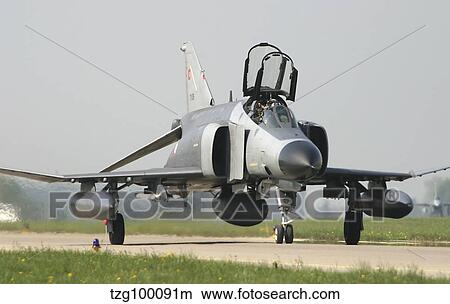 Turkish F-4E Phantom at Lechfeld Airfield, Germany. View Large Photo Image Picture - Turkish F-4E Phantom at Lechfeld Airfield, Germany.. Fotosearch