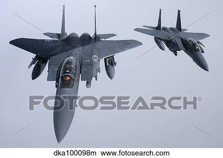 Two F-15E Strike Eagle of the U. S. Air Force. View Large Photo Image Picture - Two F-15E Strike Eagle of the U. S. Air Force.. Fotosearch