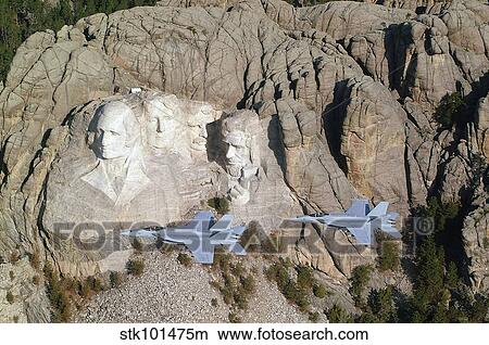 Two F/A-18E Super Hornets conduct a fly by of Mount Rushmore. View Large Photo Image Picture - Two F/A-18E Super Hornets conduct a fly by of Mount Rushmore.. Fotosearch