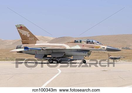 Two Israeli Air Force F-16 Netz taxiing at Nevatim Airbase. View Large Photo Image Picture - Two Israeli Air Force F-16 Netz taxiing at Nevatim Airbase.. Fotosearch