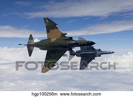 Picture - Two QF-4E's fly over the Gulf of Mexico.. Fotosearch