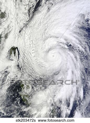 Stock Photograph - Typhoon Chaba in the Philippine Sea. . Fotosearch