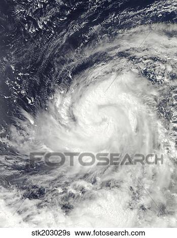 Stock Photograph - Typhoon Lupit over the western Pacific Ocean.. Fotosearch