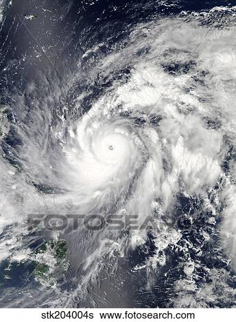 Typhoon Sanba over the Pacific Ocean and part of the Philippines. View Large Photo Image Stock Photograph - Typhoon Sanba over the Pacific Ocean and part of the Philippines.. Fotosearch
