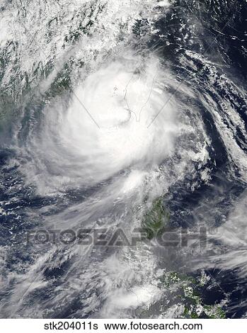 Typhoon Tembin over the ocean off southwestern Taiwan. View Large Photo Image Stock Photograph - Typhoon Tembin over the ocean off southwestern Taiwan.. Fotosearch